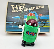Vintage Wind-Up Walking Space Robot, Cream Plastic with Litho Chest Panel, Made in Hong Kong — listing 3