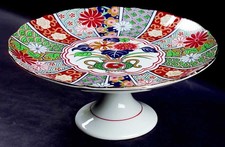 Two-Tier Imari Pattern Cake Stand in the Derby/Mason's Style with Brass Center Fitting — listing 4
