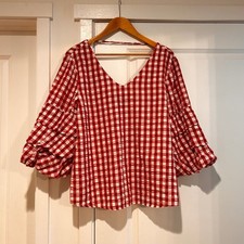 Velvet Heart Los Angeles Pink Gingham Babydoll Top — listing 2