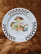 Apulum Porcelain Reticulated Cabinet Plate with Floral Still Life — listing 2