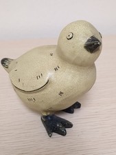 Hand-Carved Folk Art Hummingbird Sculpture on Turned Finial Base, Signed H. Michener 2022 — listing 3