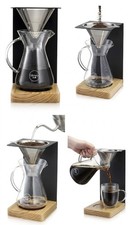 Glass Pour-Over Coffee Maker with Cork Collar and Leather Tie — listing 5