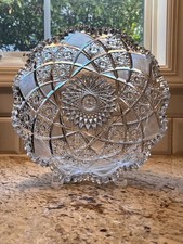 Antique American Brilliant Period (ABP) Cut Glass Bowl with Hobstar, Pinwheel & Punty Motifs — listing 5