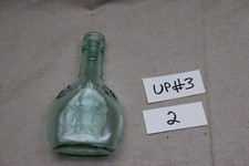 Vintage Almaden Green Glass Wine Bottle with Embossed Barrel & Grapes Motif — listing 4