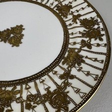 Antique Hand-Painted Nippon Porcelain Two-Handled Bowl with Tropical Palm Scene and Jeweled Moriage Handles — listing 3