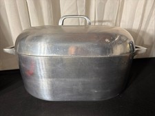 Vintage Cast Aluminum Oval Dutch Oven Roaster with Lid — listing 6