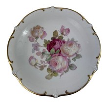 Schumann Bavaria Porcelain Scalloped Bowl with Pink Roses and Gold Filigree — listing 3