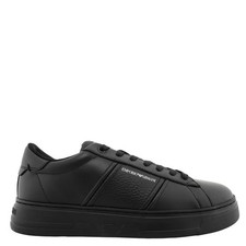 Emporio Armani Women's Black Suede Embroidered Floral Lace-Up Sneakers — listing 4
