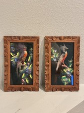 Hand-Carved Wooden Feather Wall Art Sculpture with Cedar Bark Wrapped Stem, Beaded Fringe, Signed, Native American / Northwest Coast Style — listing 4
