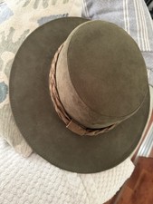 ASN Los Angeles Brown Suede Boater Hat with Braided Band, One Size, NWT — listing 5