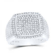 sterling square diamond Artisan Sterling Silver Square Diamond-Set Ring — listing 3