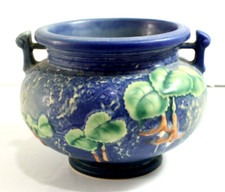 Roseville Pottery Fuchsia Pattern Blue Jardiniere — listing 4