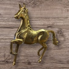 Gilt Rearing Horse Sculpture on Wooden Base — listing 6