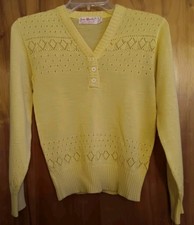 Vintage Nicole San Francisco Ribbed Knit Sweater, Light Blue — listing 3