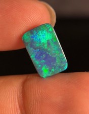 Solid Australian Boulder/Crystal Opal Freeform Cabochon, Multicolor Play-of-Color — listing 5