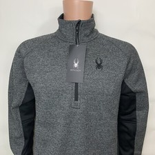 Spyder Men's Outbound Half-Zip Pullover Sweater Gray Black XL — listing 3