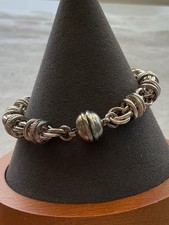 Milor Sterling Silver Multi-Strand Mixed-Chain Bracelet with Large Spring Ring Clasp — listing 3