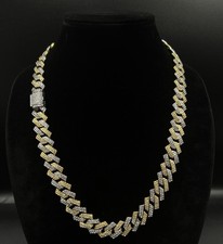 Iced Out Prong-Set Cuban Link Diamond Necklace — listing 4