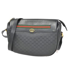 Vintage Gucci GG Micro Monogram Cognac Brown Leather Crossbody Shoulder Bag — listing 2