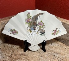 Porcelain Lady's Hand Holding Fan Figural Toothpick Holder with Applied Roses — listing 5
