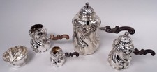 Austro-Hungarian 800 Silver Coffee/Tea Service with Tray, Demitasse Cups & Spoons — listing 5