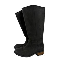 UGG Black Leather Tall Riding Boots with Buckle Straps Waterproof — listing 6