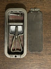 Rolls Razor Vintage Self-Stropping Safety Razor Set with Greek Key Nickel Case, Strop & Hone — listing 6
