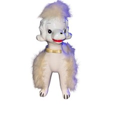 Vintage Ceramic Poodle Puppy Figurine (White, Textured Coat) — listing 2
