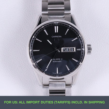 TAG Heuer Carrera Calibre 5 Automatic Men's Watch, Black Dial — listing 5