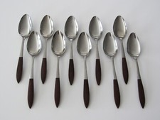 Modern Danish Stainless Wooden Handle Flatware Set, Service for Six Plus Extras (35 pieces) — listing 5