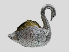 Continental 800 Silver Figural Swan Open Salt Cellar