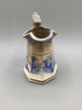 Blue & White Transferware Wash Pitcher and Basin Set with Chintz Floral Pattern