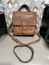 Coach Station Bag Vintage Black Leather Crossbody Messenger — listing 2
