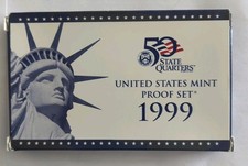 1999 US Mint 50 State Quarters Proof Set (5 Coins, Clad) with Box & COA — listing 2