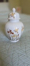 Vintage Japanese Porcelain Vase with Hummingbird and Daffodil Motif, Gold Trim — listing 2