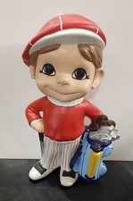 Vintage Ceramic Golfer Figurine with Big Head and Overalls — listing 4