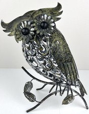 Blown Glass Figural Owl Vase with Amber-to-Blue Sommerso Coloring and Honeycomb Texture — listing 6