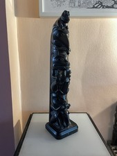 Boma Argillite-Style Resin Totem Pole Replica, Northwest Coast Design — listing 3