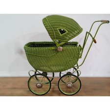Antique Wicker Child's Rocking Chair with Floral Upholstery — listing 3
