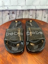 Bebe Clear Green Jelly Thong Sandals with Rhinestone & Gold-Tone Charms, Size 10 — listing 2