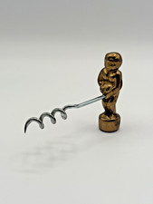 Vintage Figural Man Wing Corkscrew, Barman with Bald Head and Mustache, listing 2
