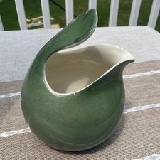Red Wing Pottery Brushware Crane Vases, 8 inch (Pair) No visible mark