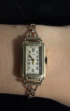 Vintage Elgin Art Deco Ladies' Wristwatch, 10K Gold Filled, Manual Wind — listing 5