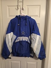 Vintage 1990s Starter Dallas Cowboys Pullover Hooded Puffer Jacket — listing 5