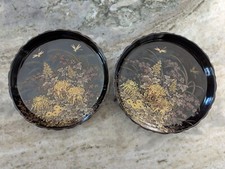 Shibata Tenmoku-Kiku Black & Gold Chrysanthemum Porcelain 3-Piece Set (Vase, Bowl, Small Dish) — listing 2