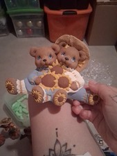 Handmade Ceramic Bear with Log Toothpick/Pen Holder Figurine — listing 5