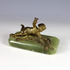 Antique Cast Bronze Figural Sculpture Fragment (Draped Figure Bust) — listing 6