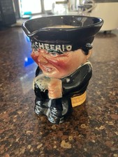 Pair of Miniature Toby / Character Jug Salt and Pepper Shakers, Elderly Man and Woman Faces Other maker's mark, listing 3