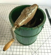 Vintage Country Freezer Wooden Bucket Hand-Crank Ice Cream Maker — listing 4