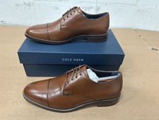 Cole Haan Men's Brown Leather Cap-Toe Oxford Dress Shoes, Made in USA — listing 2
